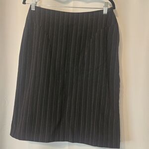 Hillard & Hanson Black Pinstripe Pencil Skirt